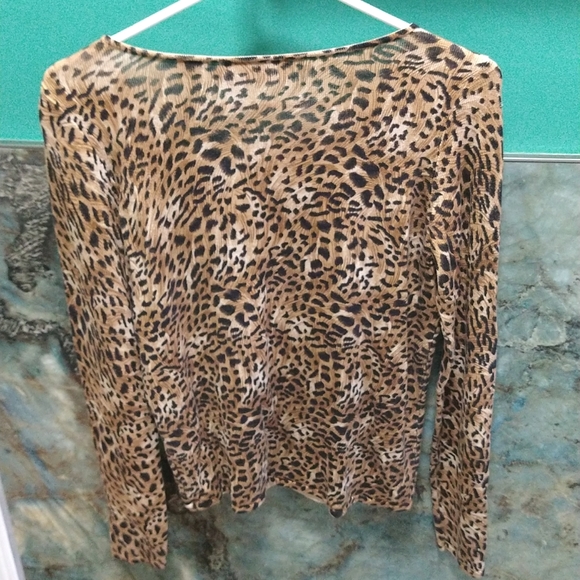 VTG Dana Buchman vintage glamour,  leopard asymmetrical neckline - Picture 6 of 10